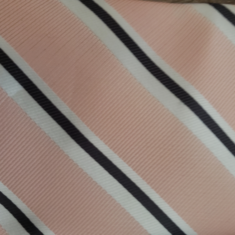 Striped Peach and White Tie
